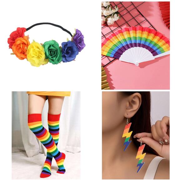 Pride Rainbow LGBTQ Accessories Bundle - Picture 1 of 15
